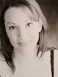 Black and white picture of a beautiful, young lady